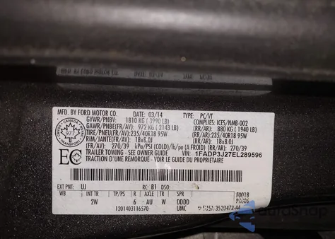 2014 Ford Focus Titanium from USA, damaged, VIN 1FADP3J27EL289596